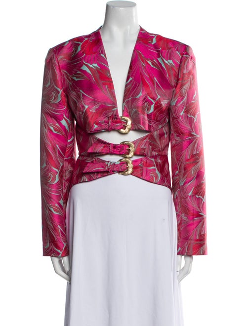 Cult Gaia Floral Print Evening Jacket