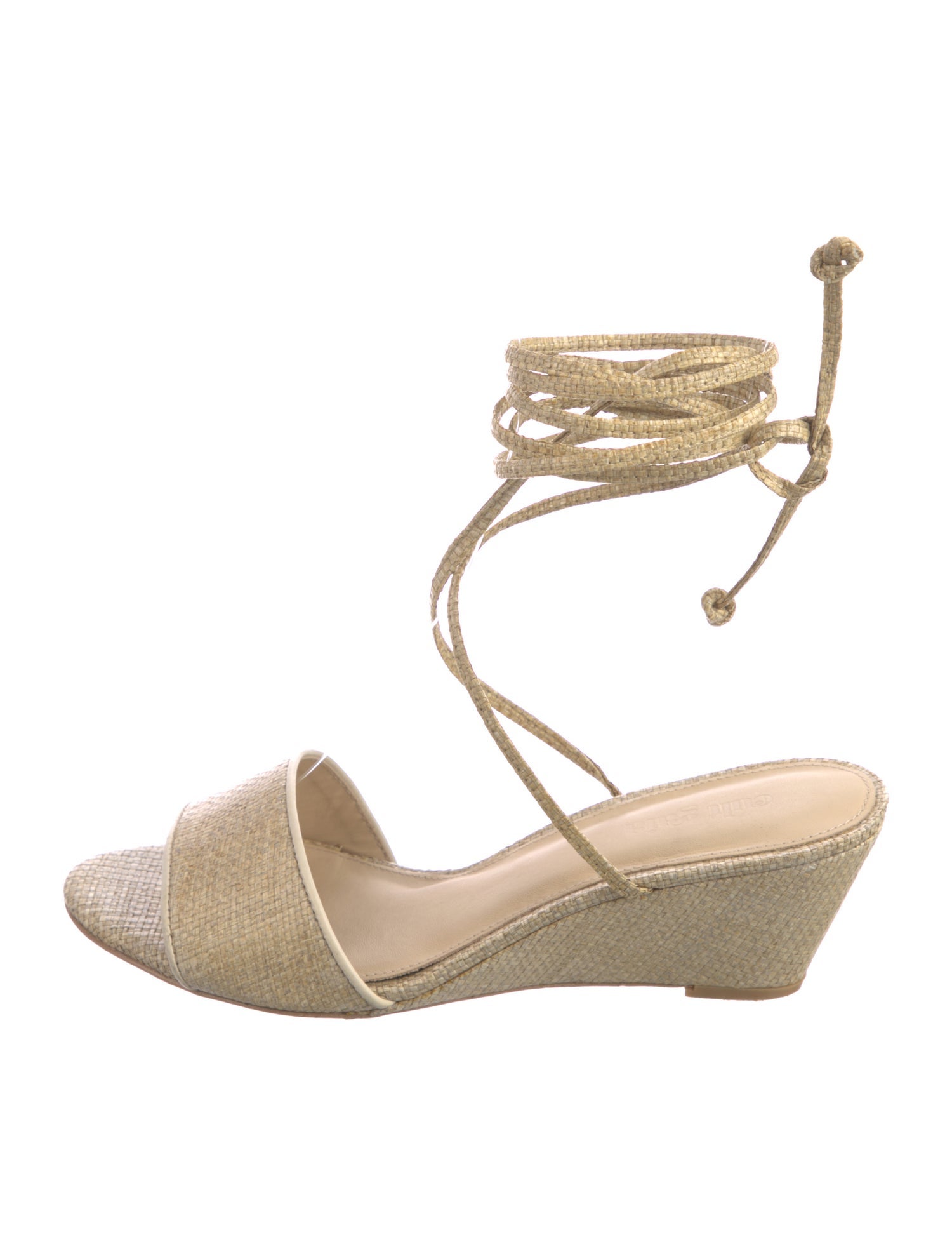 Cult Gaia Raffia Animal Print Gladiator Sandals