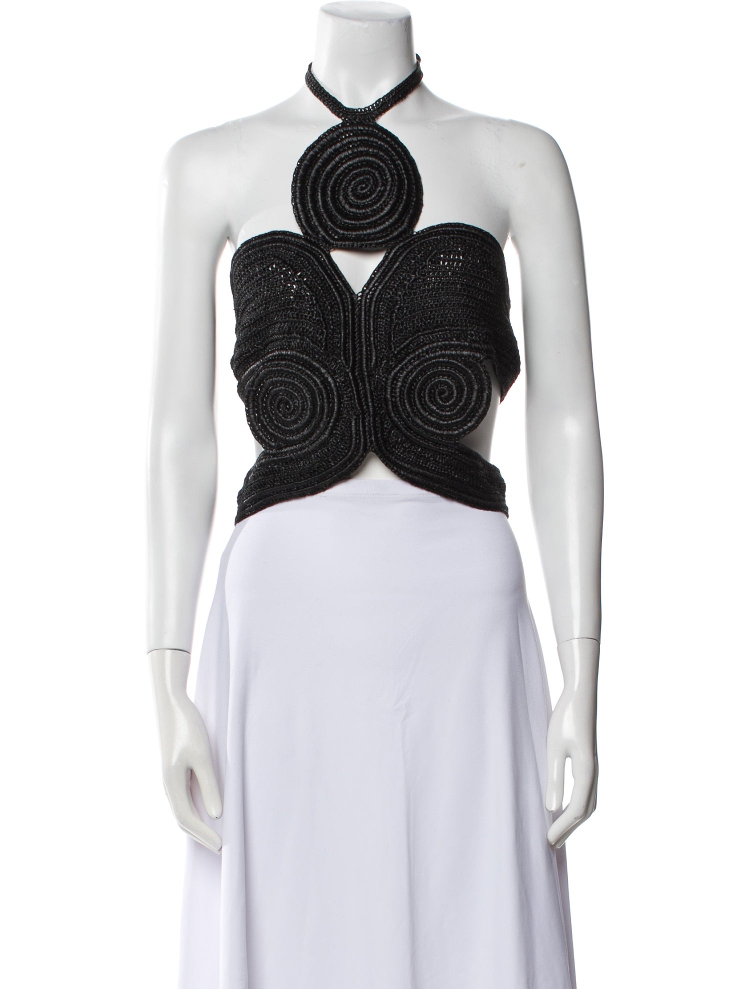 Cult Gaia Halterneck Sleeveless Crop Top