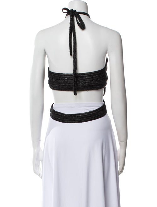 Cult Gaia Halterneck Sleeveless Crop Top