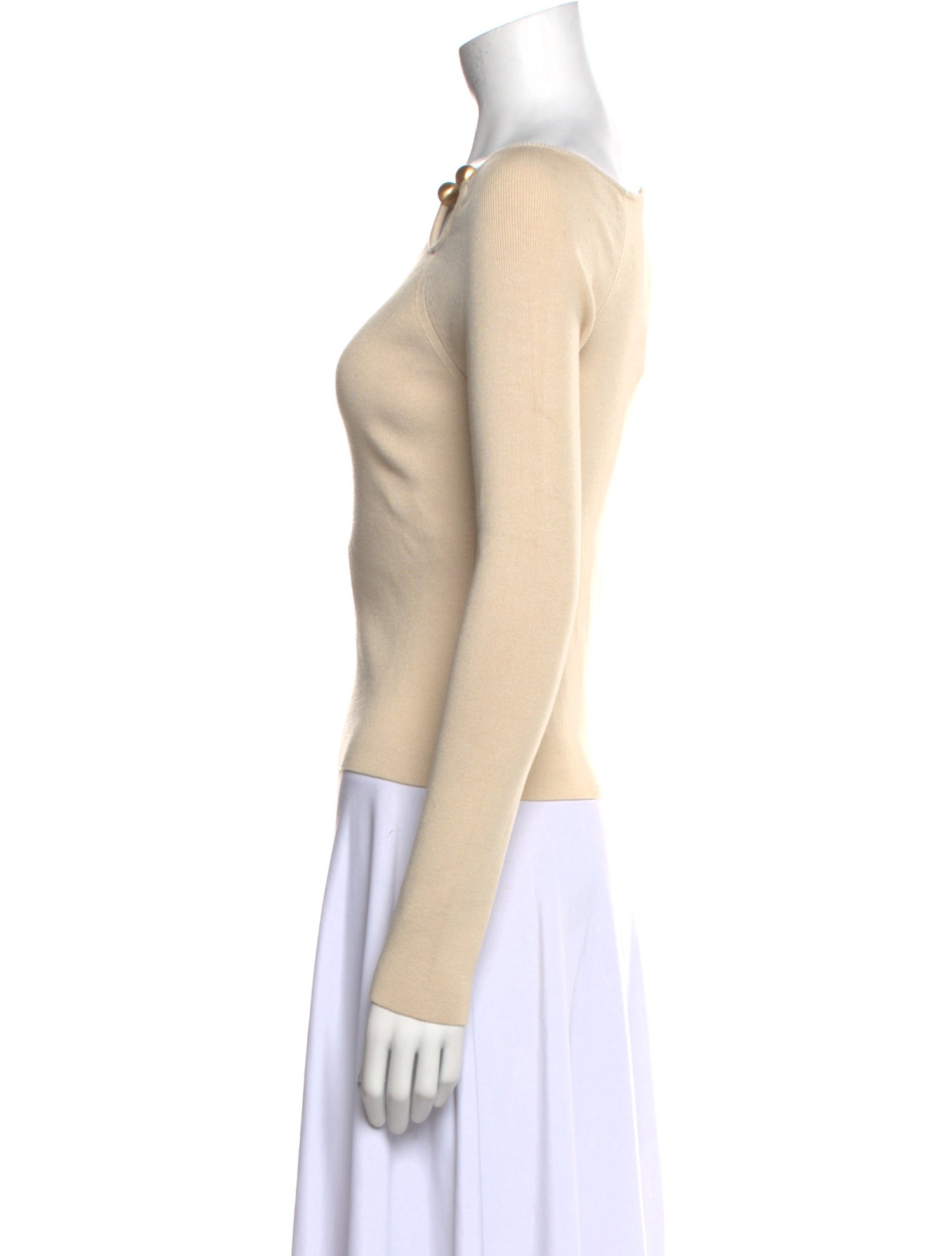 Cult Gaia Bateau Neckline Long Sleeve Top w/ Tags