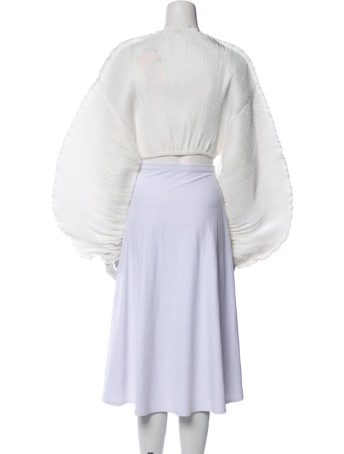 Cult Gaia Mock Neck Long Sleeve Crop Top