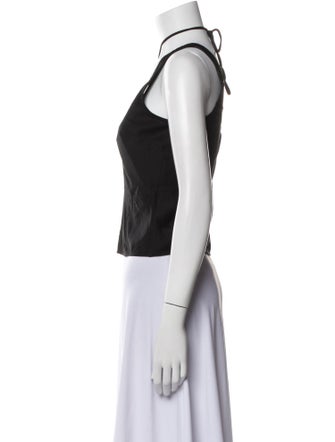 Cult Gaia Halterneck Sleeveless Crop Top