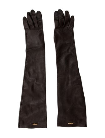 Cult Gaia Leather Long Gloves