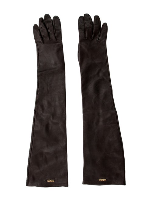 Cult Gaia Leather Long Gloves