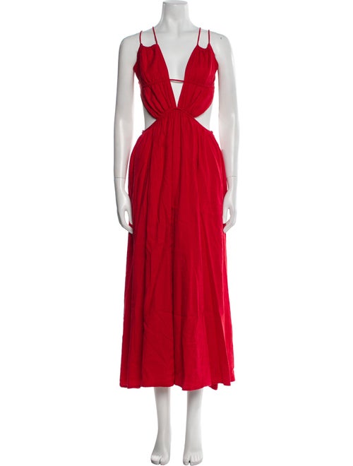 Cult Gaia V-Neck Long Dress