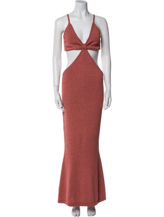 Cult Gaia V-Neck Long Dress