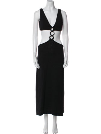 Cult Gaia V-Neck Long Dress