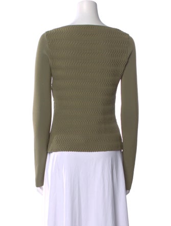 Cult Gaia V-Neck Long Sleeve Top