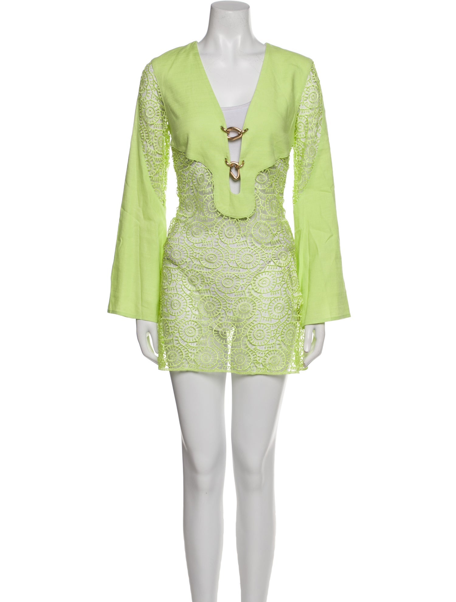 Cult Gaia V-Neck Mini Dress