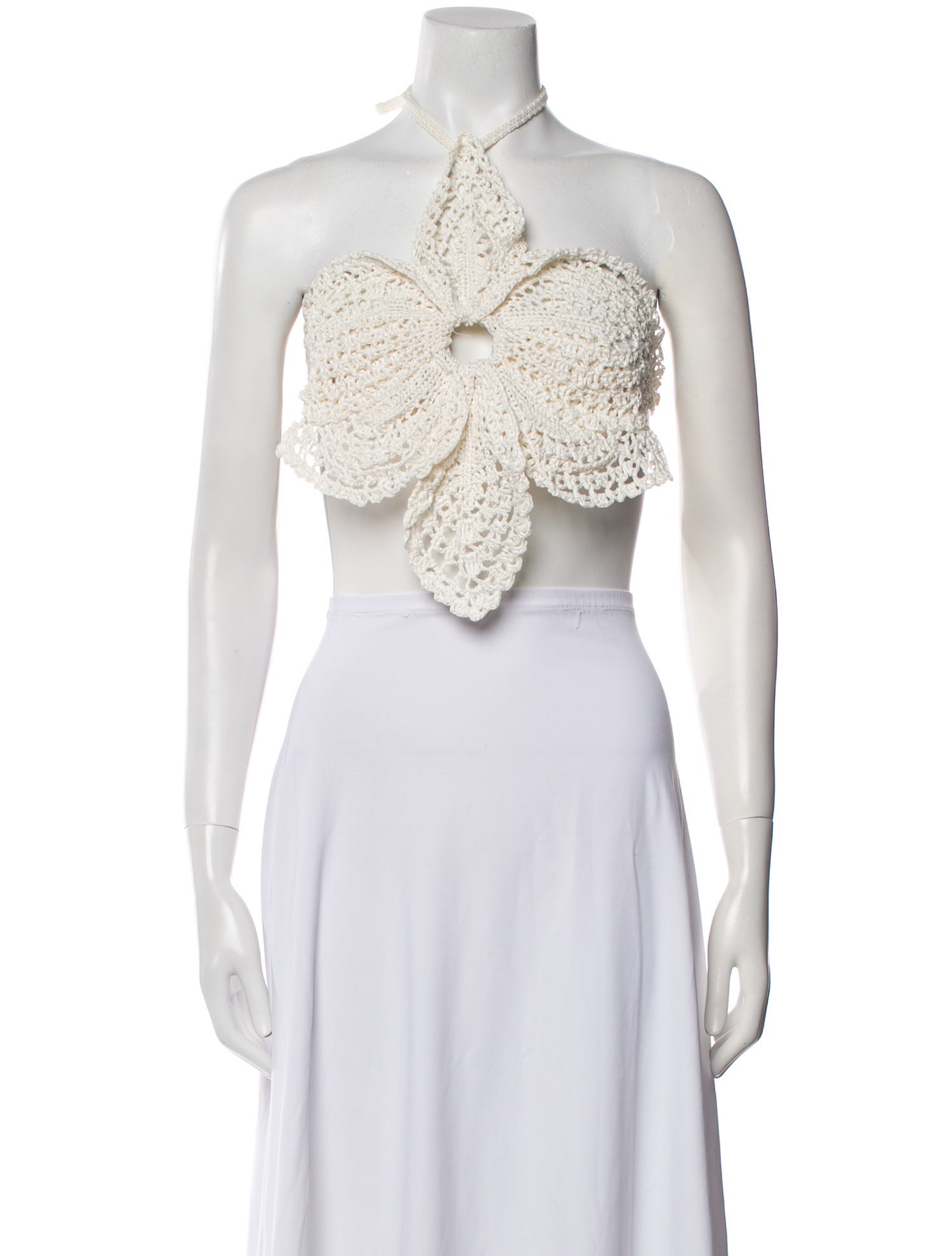 Cult Gaia Halterneck Sleeveless Crop Top