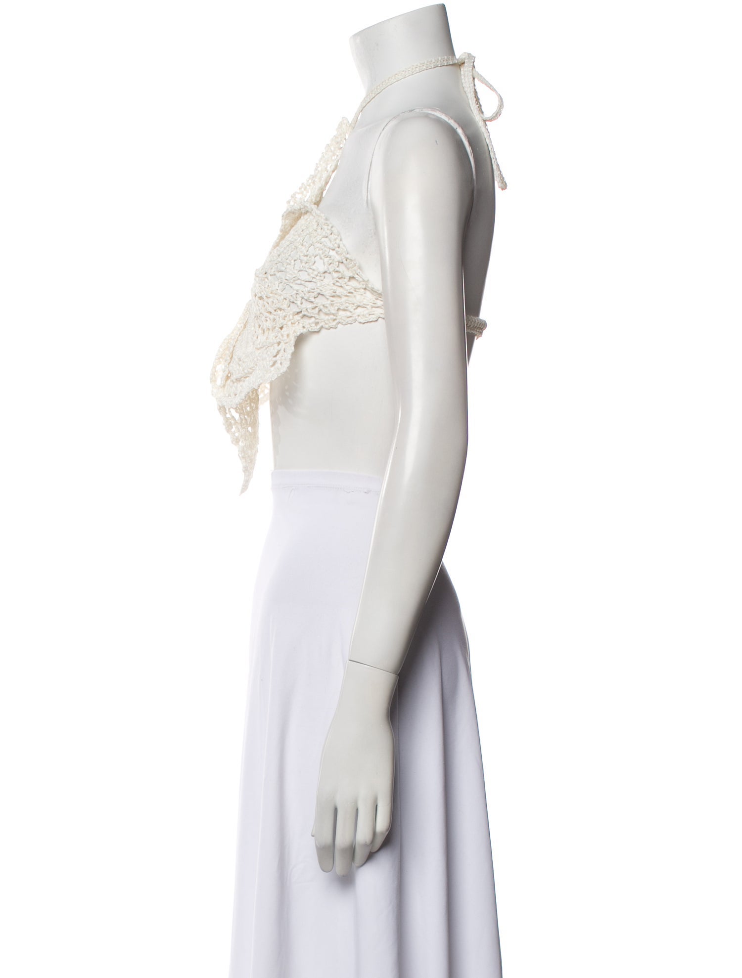 Cult Gaia Halterneck Sleeveless Crop Top