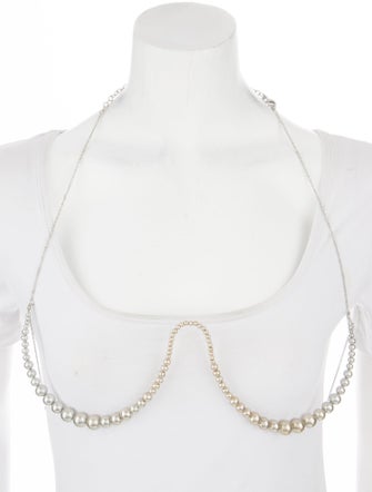 Cult Gaia Wren Beaded Bralette Body Chain