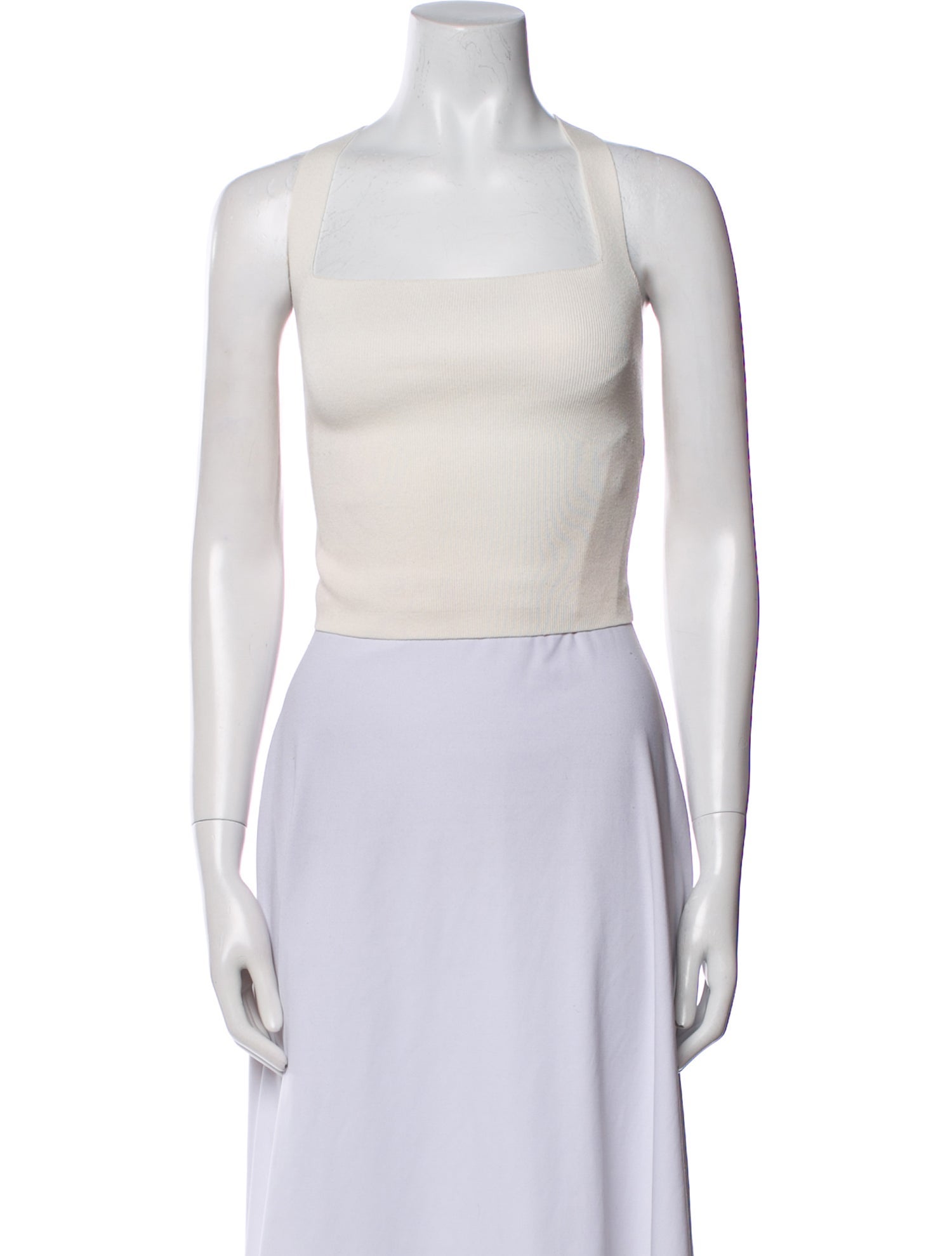 Cult Gaia Square Neckline Sleeveless Crop Top