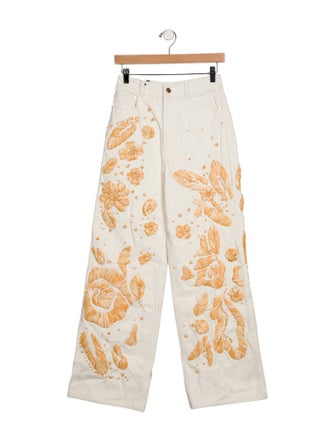 Cult Gaia Floral Print Wide Leg Pants