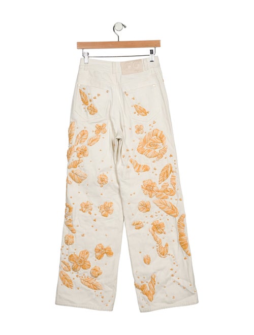 Cult Gaia Floral Print Wide Leg Pants