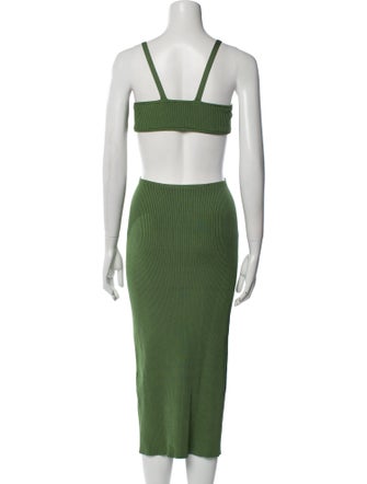 Cult Gaia Striped Knee-Length Dress