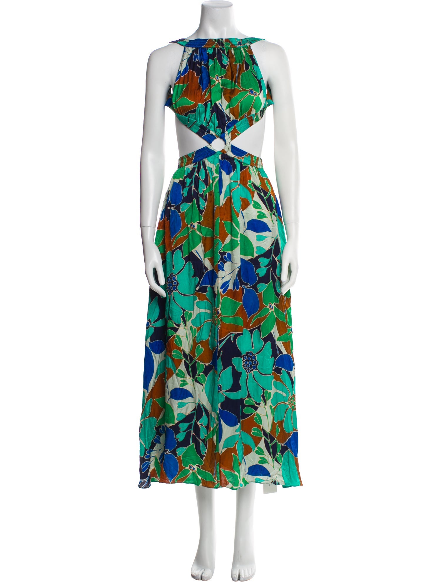 Cult Gaia Floral Print Long Dress