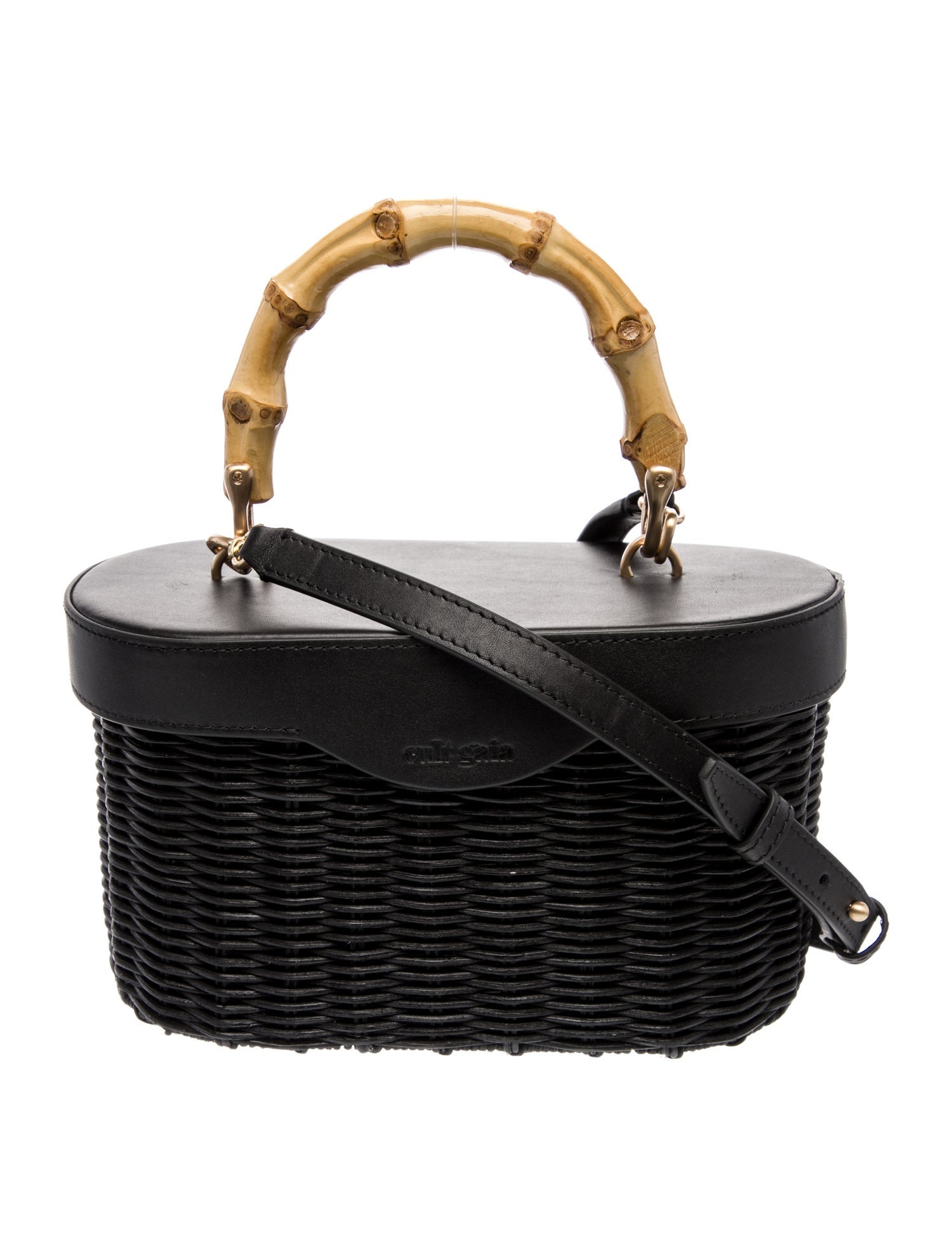 Cult Gaia Wicker Top Handle Bag