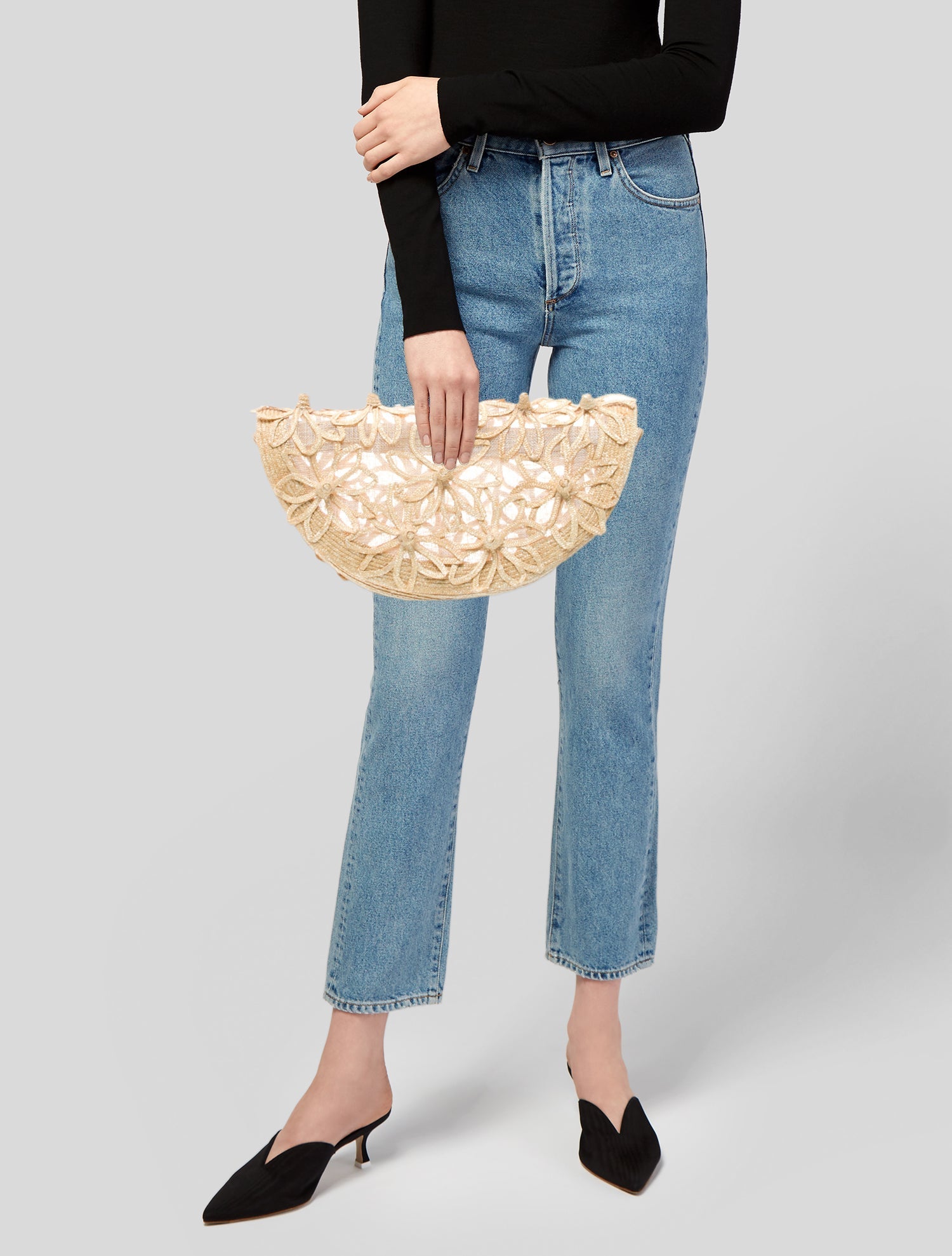 Cult Gaia Straw Clutch w/ Tags