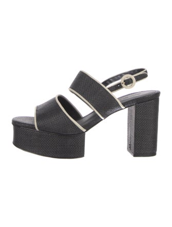 Cult Gaia Raffia Slingback Sandals