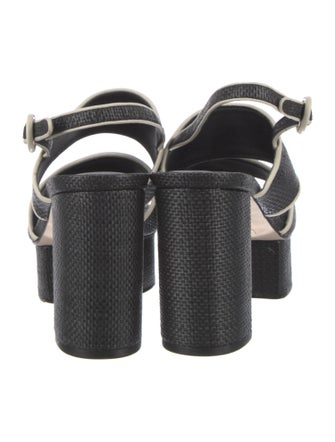 Cult Gaia Raffia Slingback Sandals