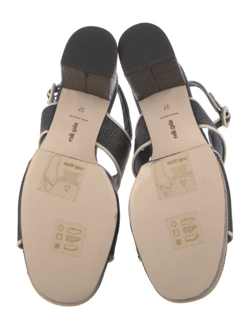 Cult Gaia Raffia Slingback Sandals