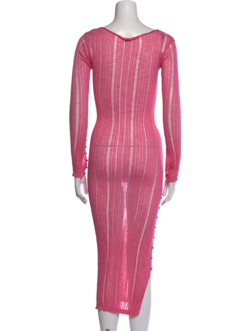 Cult Gaia Striped Midi Length Dress