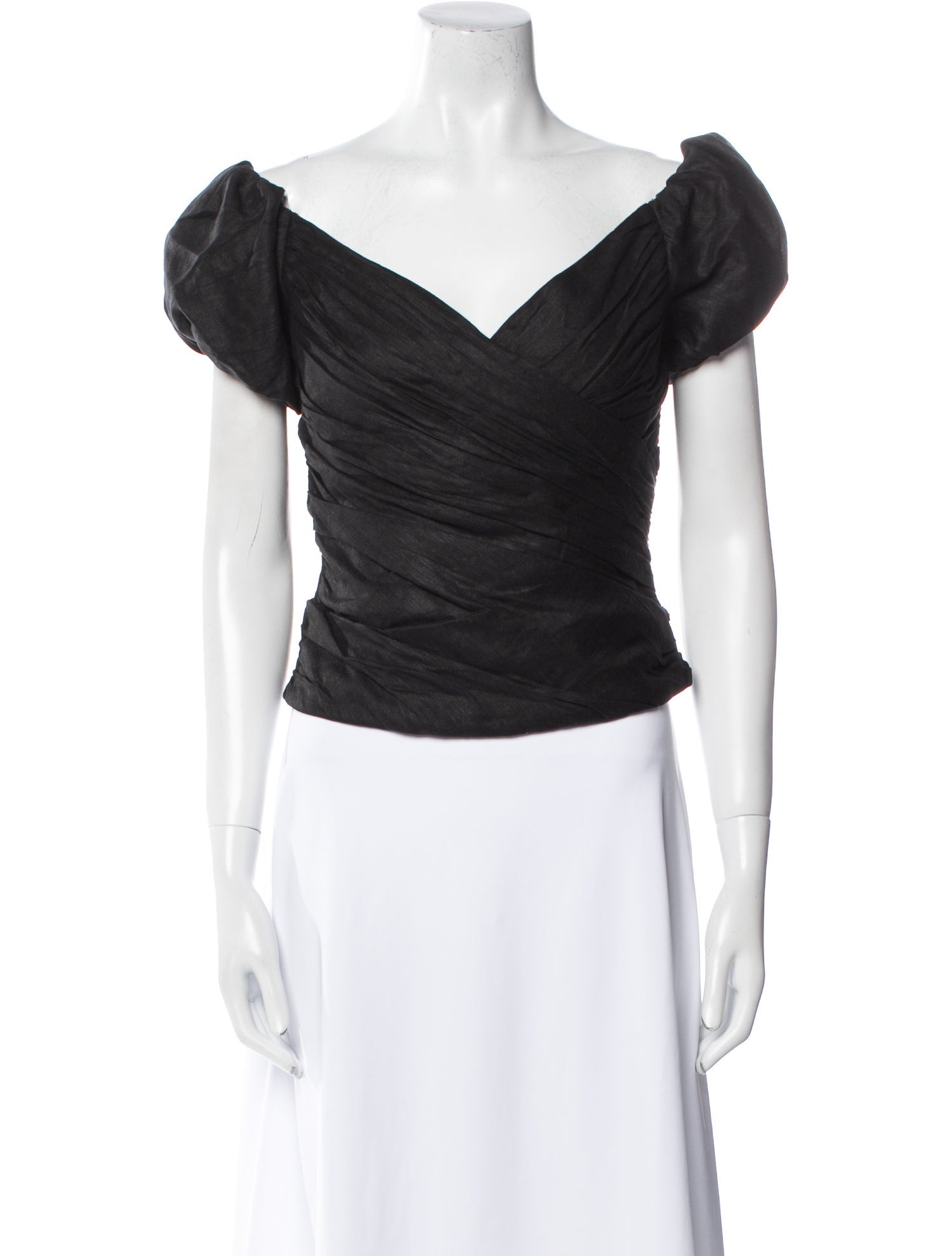 Cult Gaia Cowl Neck Short Sleeve Crop Top w/ Tags