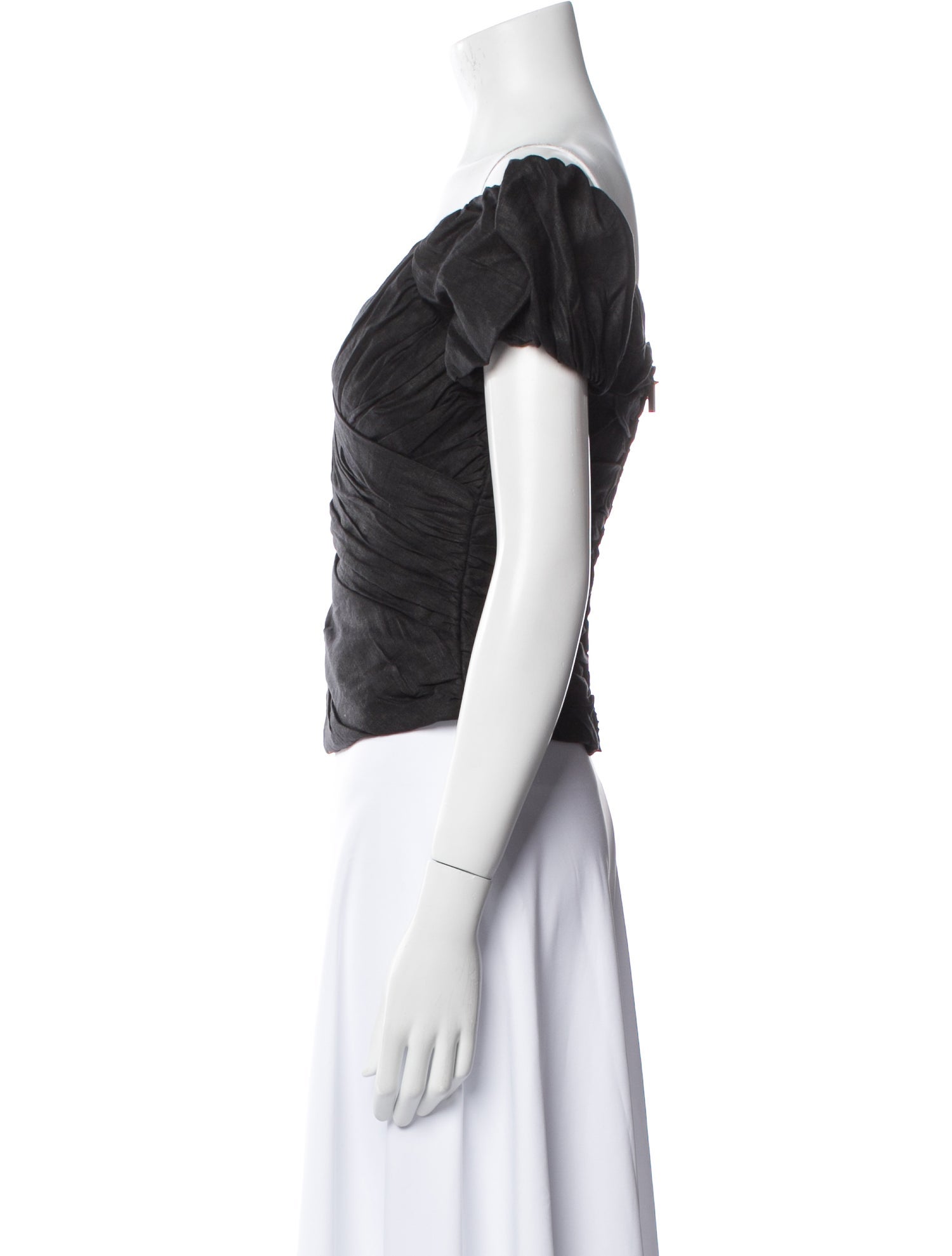 Cult Gaia Cowl Neck Short Sleeve Crop Top w/ Tags