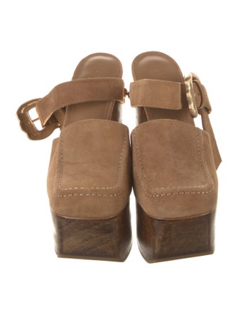 Cult Gaia Suede Slingback Pumps