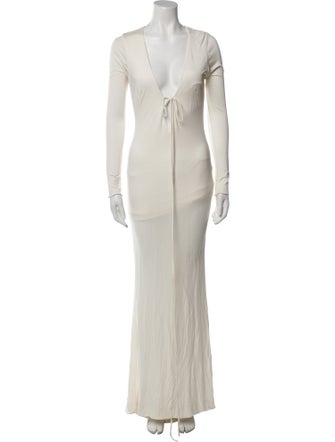 Cult Gaia V-Neck Long Dress