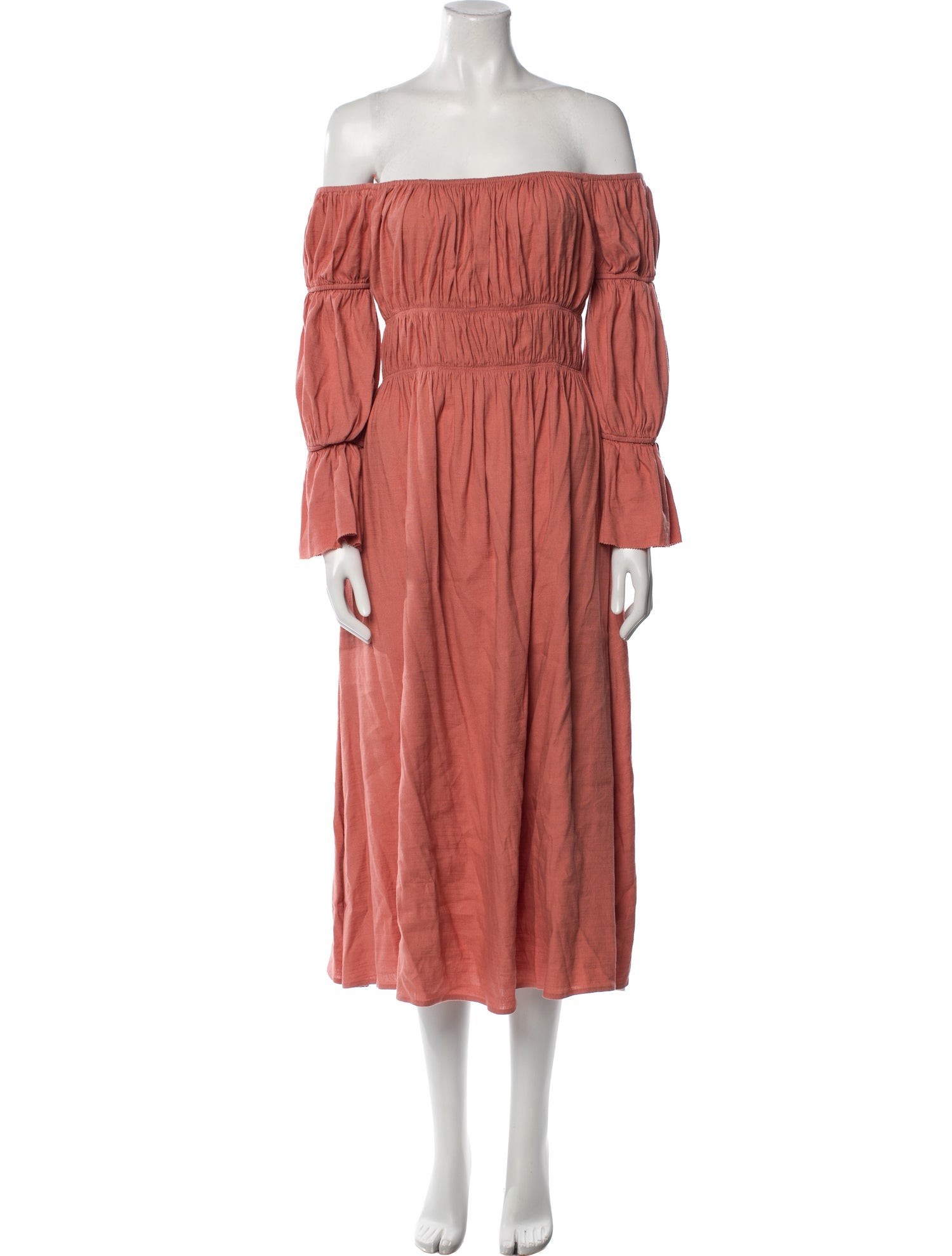 Cult Gaia Off-The-Shoulder Midi Length Dress