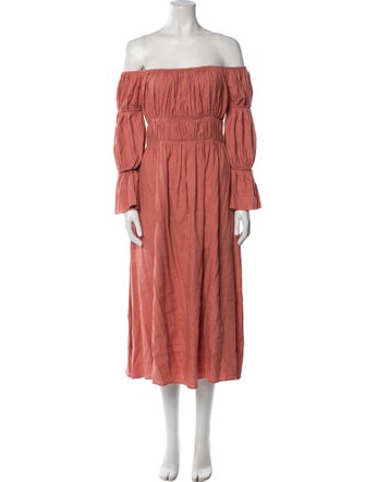 Cult Gaia Off-The-Shoulder Midi Length Dress