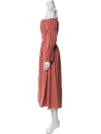 Cult Gaia Off-The-Shoulder Midi Length Dress