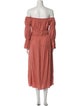Cult Gaia Off-The-Shoulder Midi Length Dress