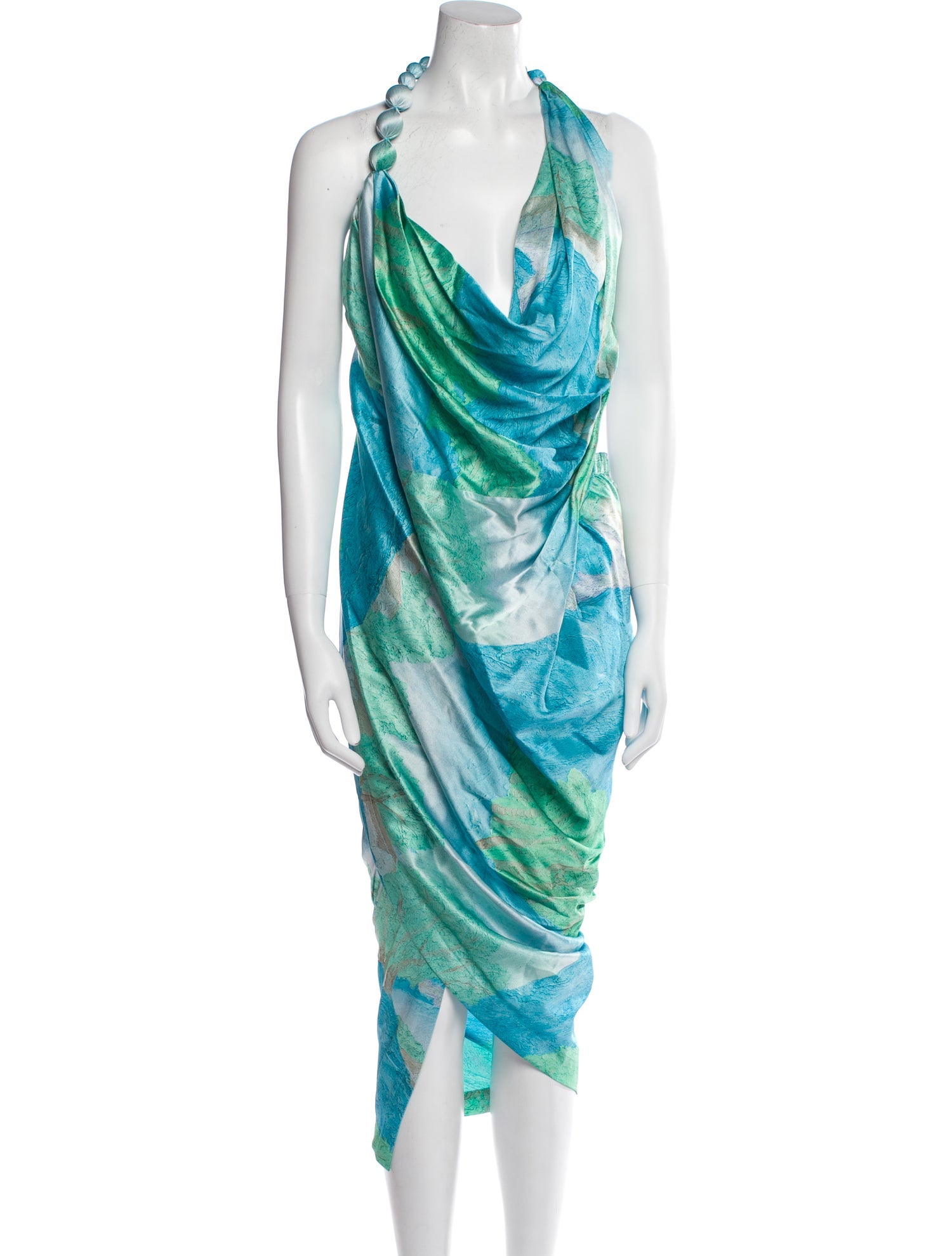 Cult Gaia Silk Midi Length Dress