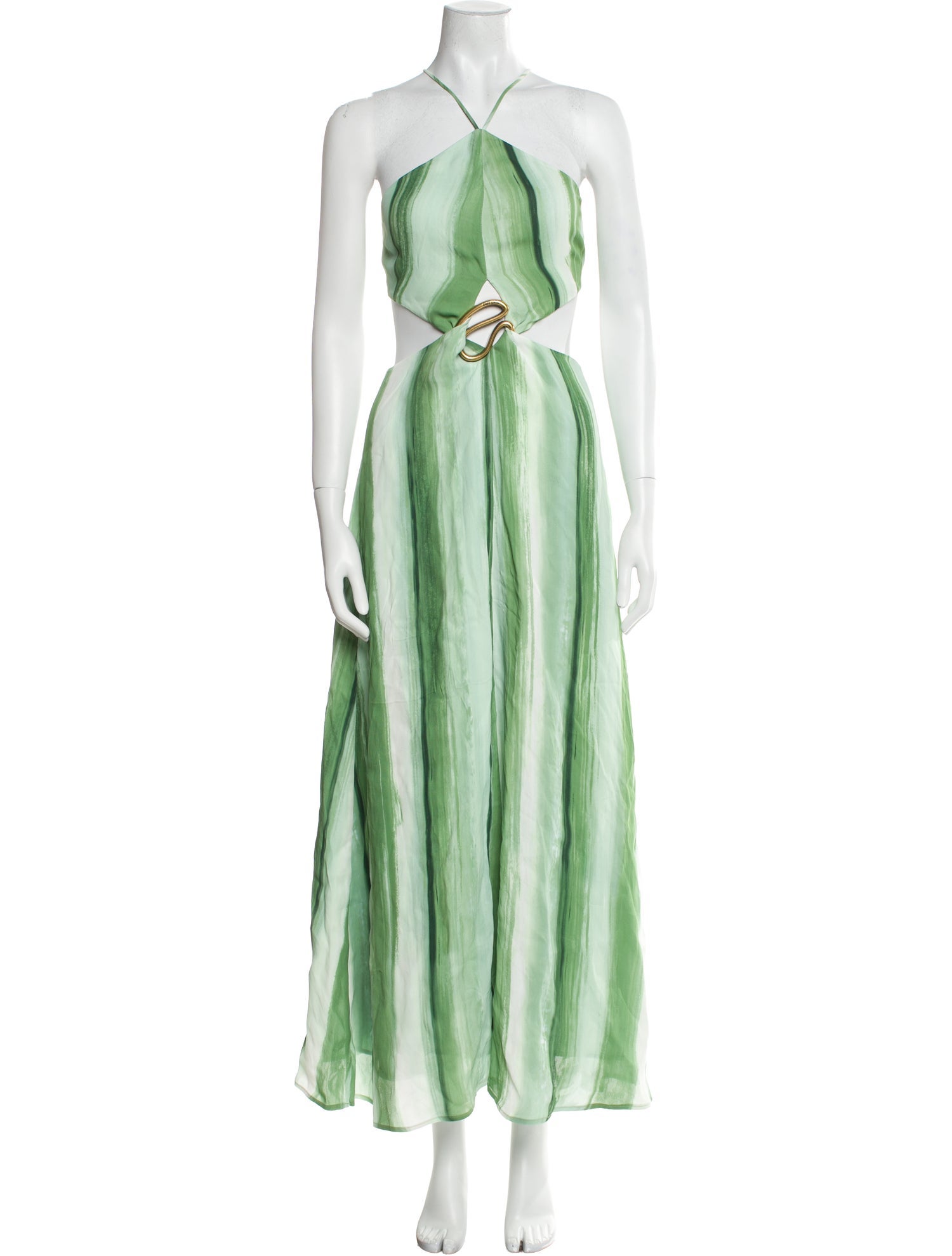 Cult Gaia Striped Long Dress