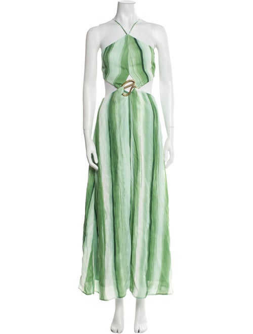 Cult Gaia Striped Long Dress