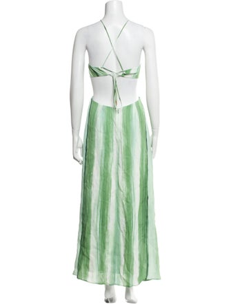 Cult Gaia Striped Long Dress