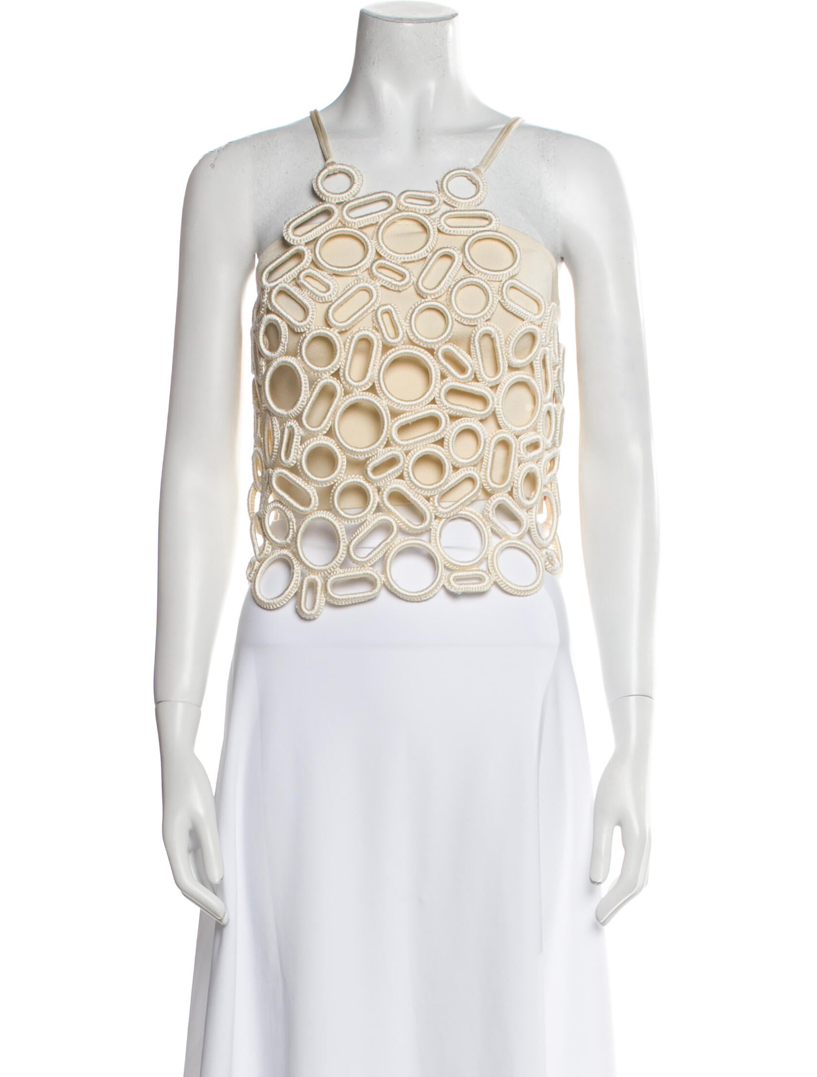 Cult Gaia Printed Square Neckline Crop Top w/ Tags