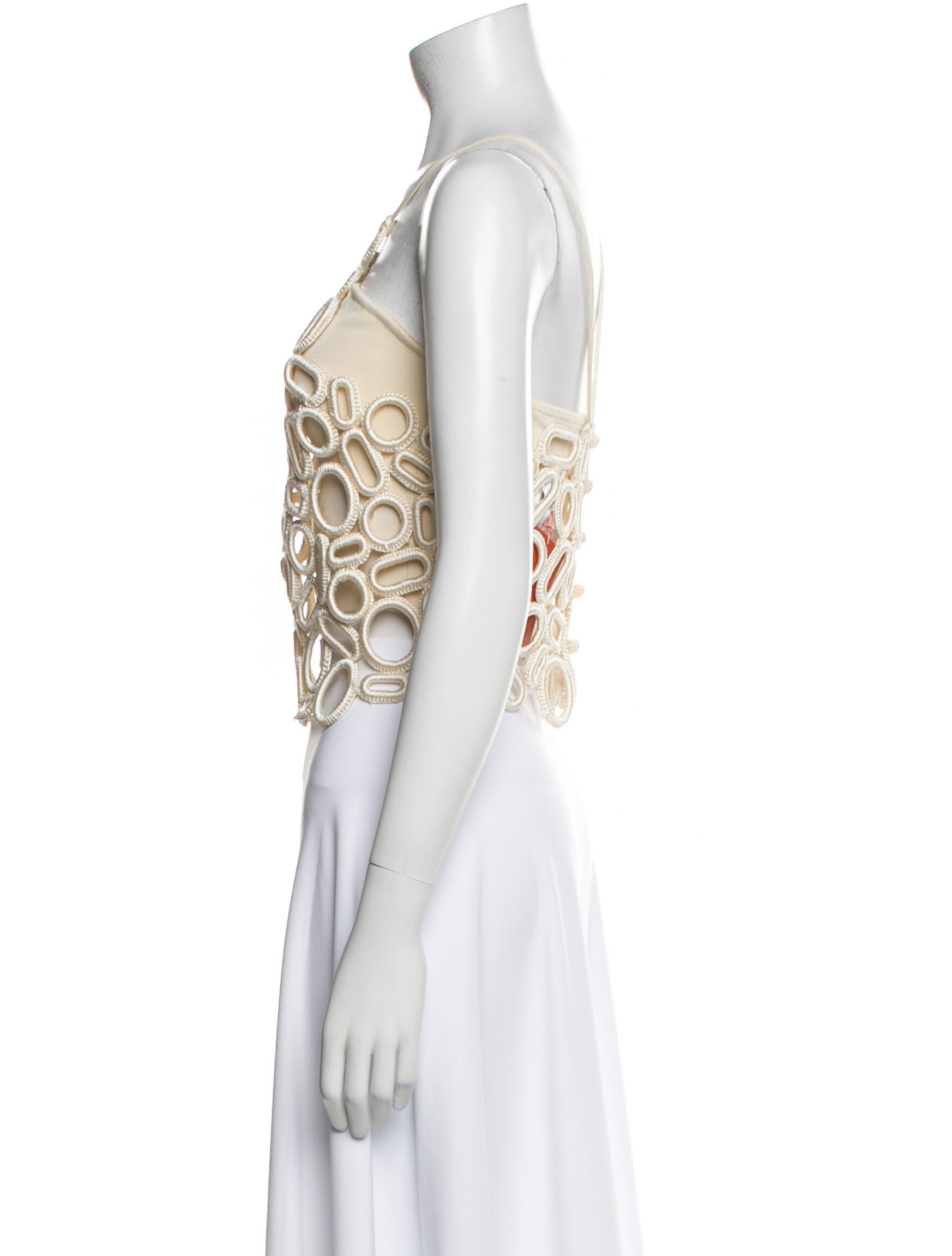 Cult Gaia Printed Square Neckline Crop Top w/ Tags