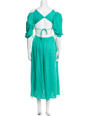 Cult Gaia V-Neck Long Dress