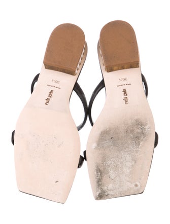 Cult Gaia Leather Slides