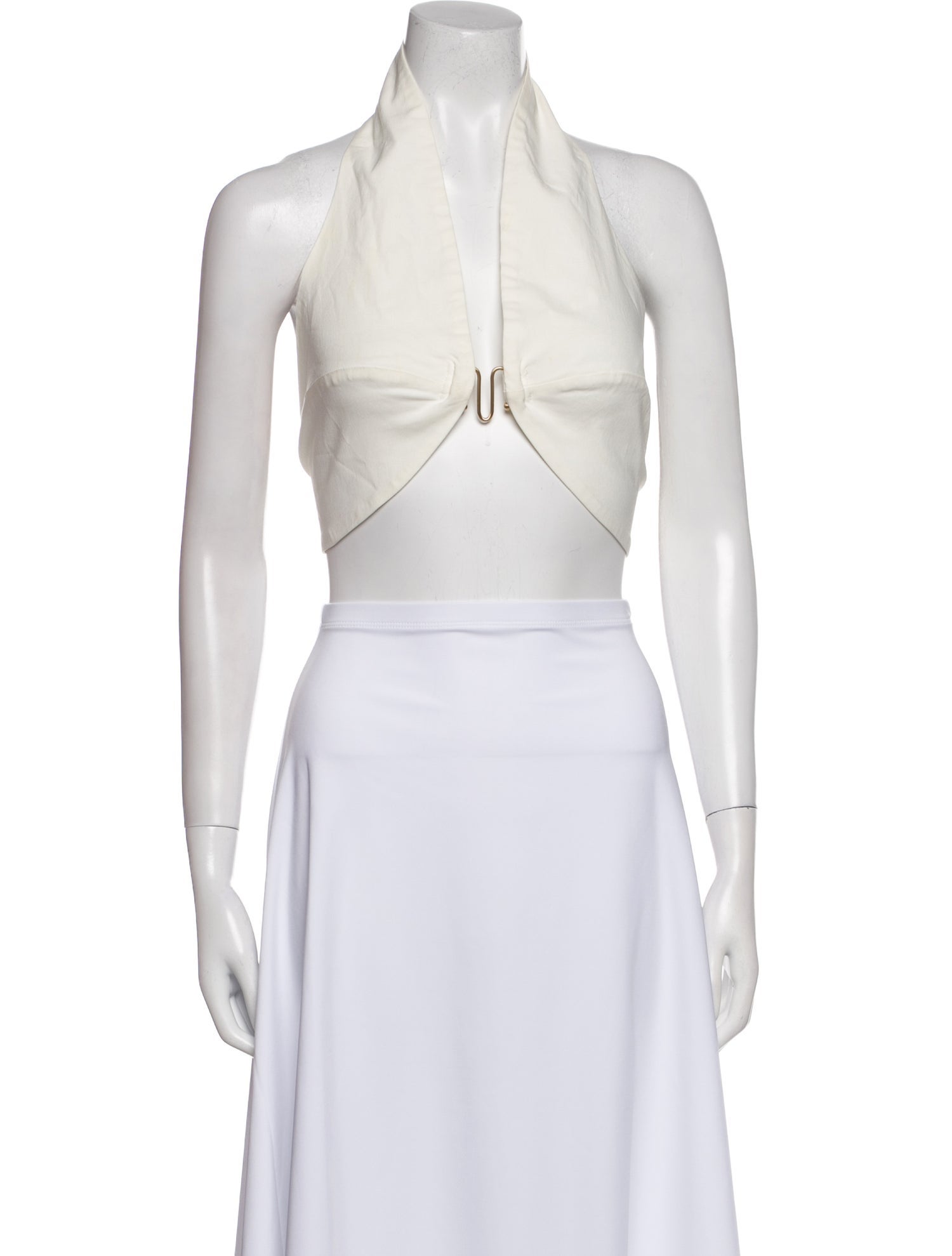 Cult Gaia Halterneck Sleeveless Crop Top