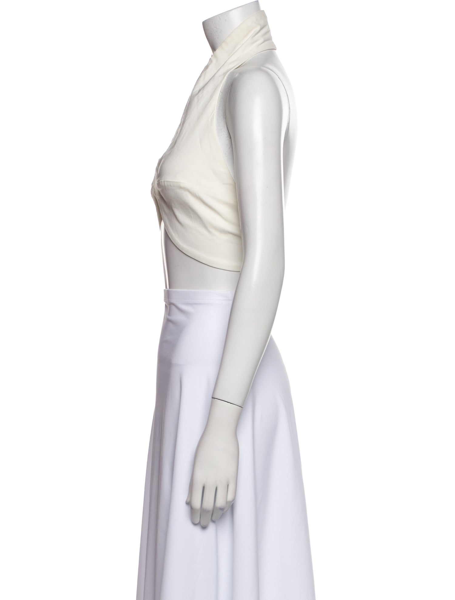 Cult Gaia Halterneck Sleeveless Crop Top