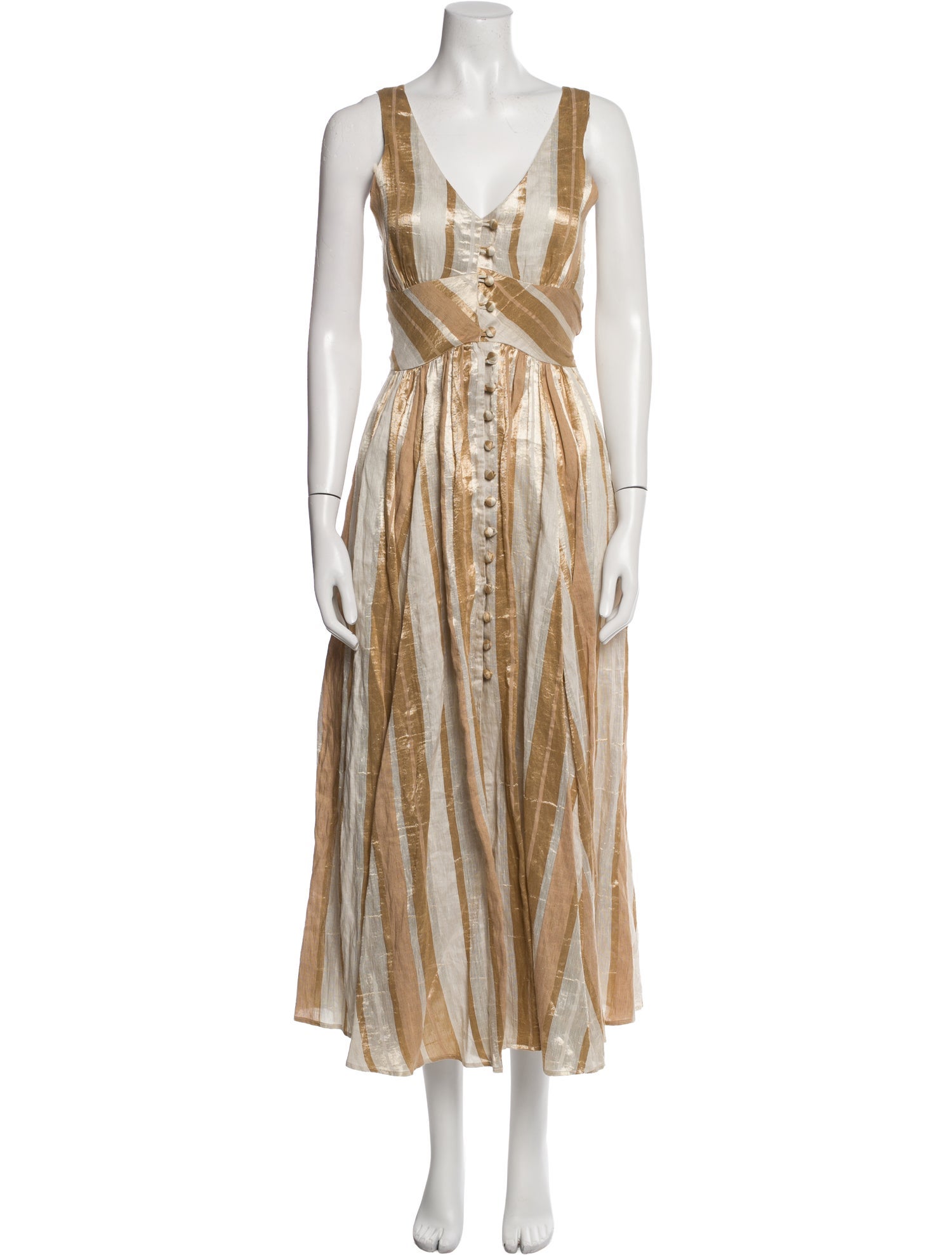 Cult Gaia V-Neck Long Dress