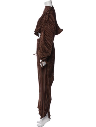 Cult Gaia Linen Ruffle Embellishment Pant Set