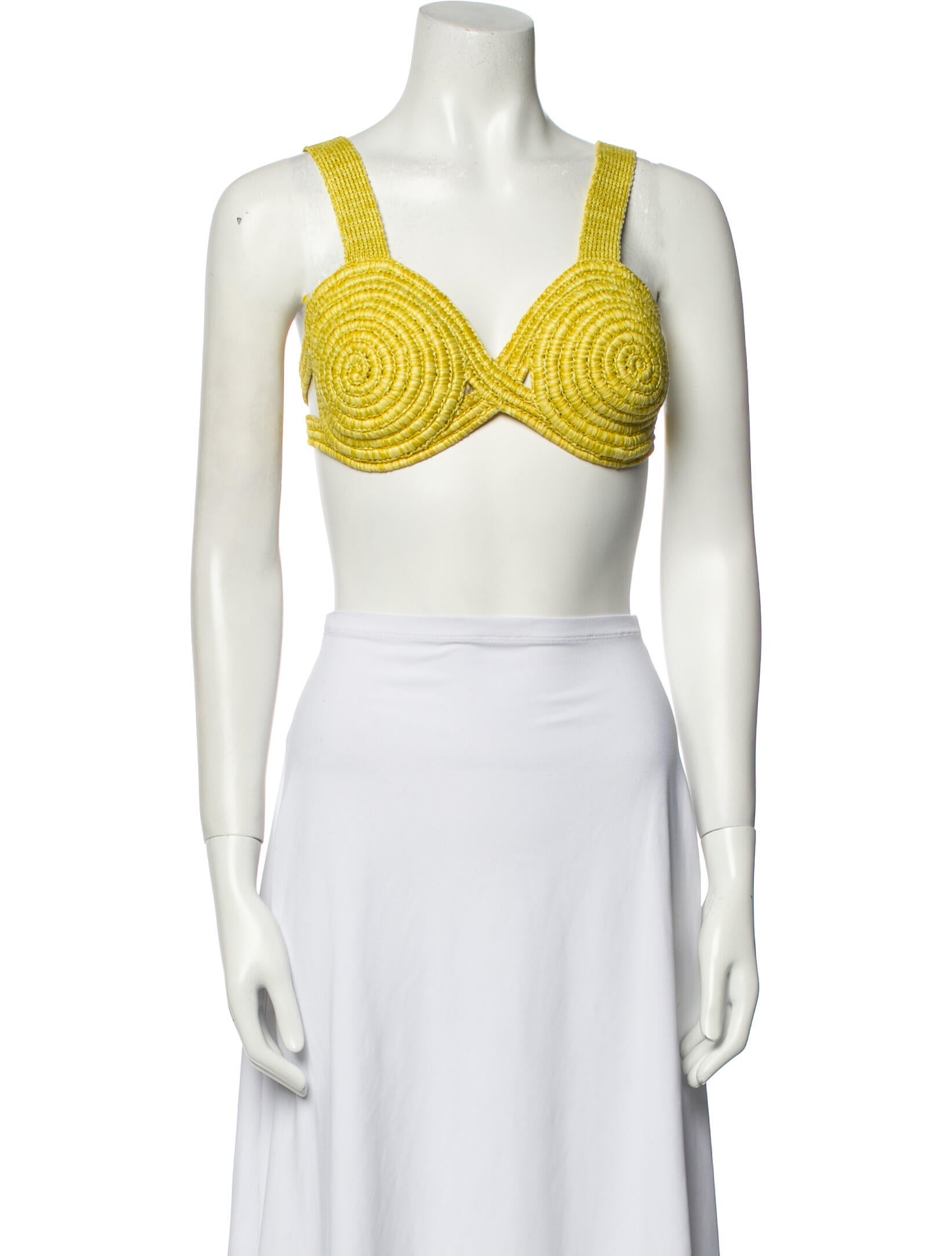 Cult Gaia V-Neck Sleeveless Crop Top