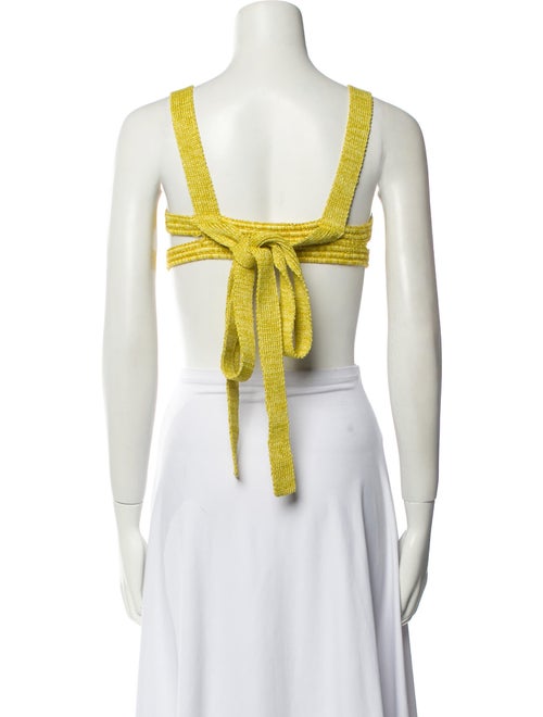 Cult Gaia V-Neck Sleeveless Crop Top